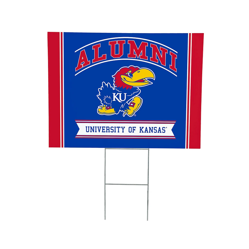 Kansas Jayhawks 18" x 24" Alumni Outdoor Yard Sign