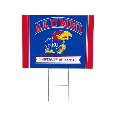 Kansas Jayhawks 18" x 24" Alumni Outdoor Yard Sign