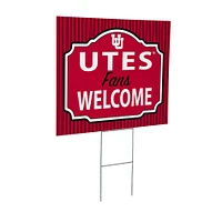 Utah Utes 18" x 24" Fans Welcome Outdoor Yard Sign