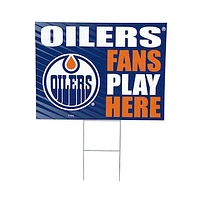 Edmonton Oilers 18" x 24" Fans Welcome Outdoor Yard Sign