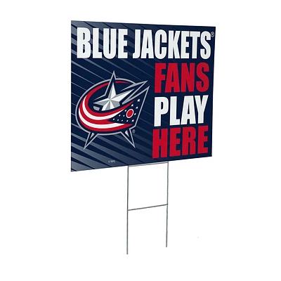 Columbus Blue Jackets 18" x 24" Fans Welcome Outdoor Yard Sign