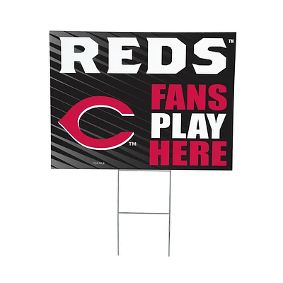Cincinnati Reds 18" x 24" Fans Welcome Outdoor Yard Sign
