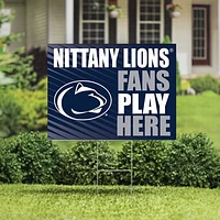 Penn State Nittany Lions 18" x 24" Fans Play Here Outdoor Yard Sign