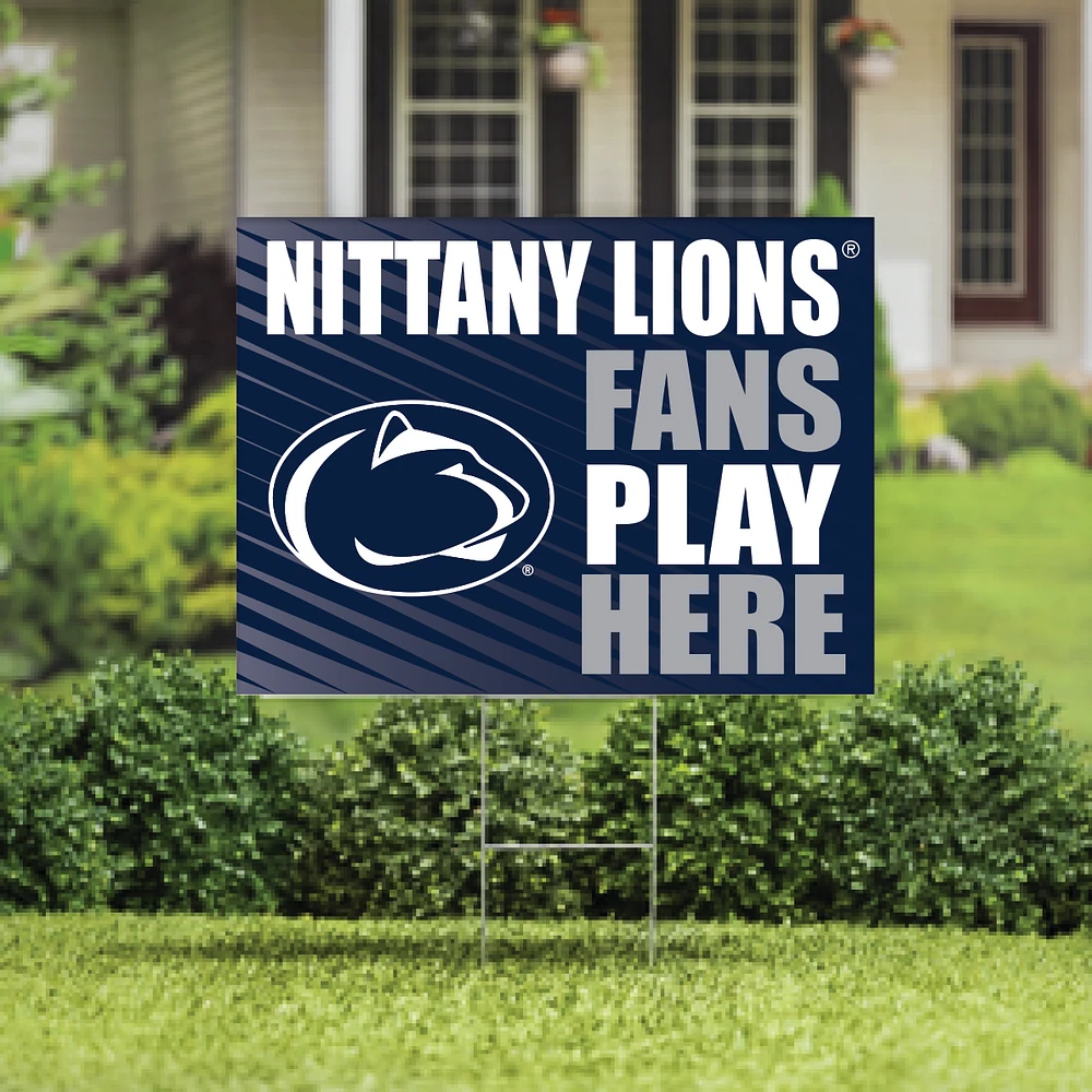 Penn State Nittany Lions 18" x 24" Fans Play Here Outdoor Yard Sign