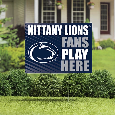 Penn State Nittany Lions 18" x 24" Fans Play Here Outdoor Yard Sign