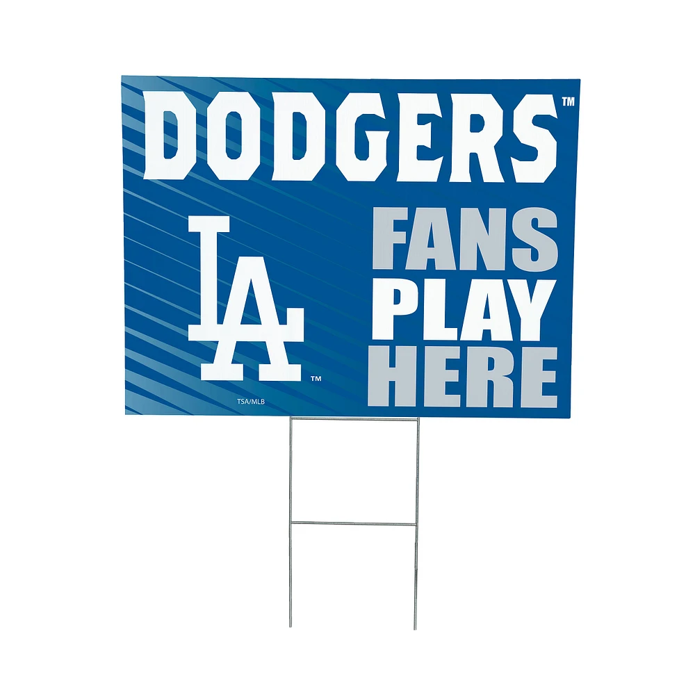 Los Angeles Dodgers 18" x 24" Fans Play Here Outdoor Yard Sign