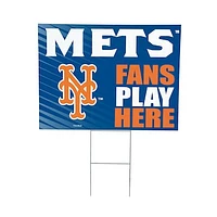 New York Mets 18" x 24" Fans Play Here Outdoor Yard Sign