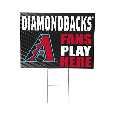 Arizona Diamondbacks 18" x 24" Fans Play Here Outdoor Yard Sign
