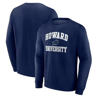 Men's  Navy Howard Bison Campus Fleece Pullover Sweatshirt