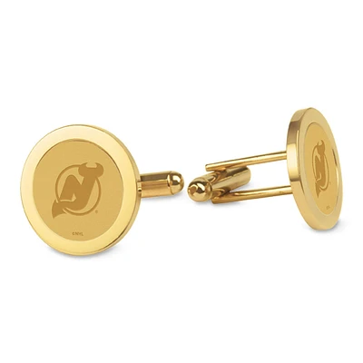 New Jersey Devils Gold Cufflinks
