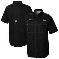 Men's Columbia Black Minnesota Vikings Low Drag Offshore Omni-Wick Button-Up Shirt