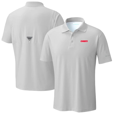 Men's Columbia Light Gray Kansas City Chiefs Low Drag Offshore Polo