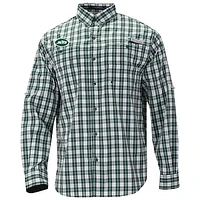 Men's Columbia  Green New York Jets Super Slack Tide Long Sleeve Button-Up