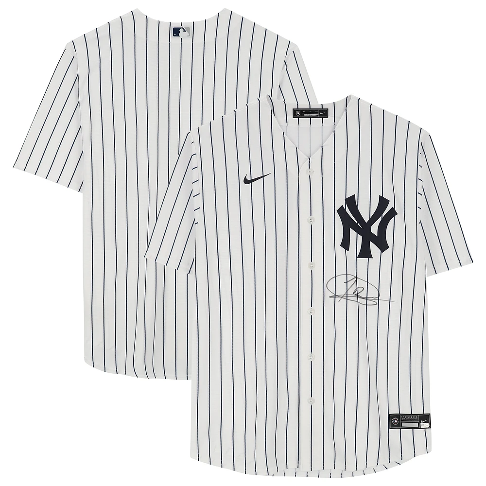 Jasson Domínguez New York Yankees Autographed Nike White Replica Jersey