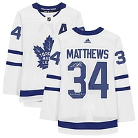 Auston Matthews Toronto Maple Leafs Autographed White adidas Jersey with "2021 Rocket Richard" Inscription