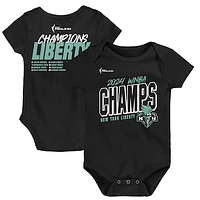 Infant Black New York Liberty 2024 WNBA Finals Champions Roster Bodysuit