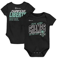 Infant Black New York Liberty 2024 WNBA Finals Champions Roster Bodysuit