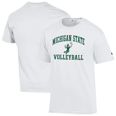 Men's Champion  White Michigan State Spartans Volleyball T-Shirt