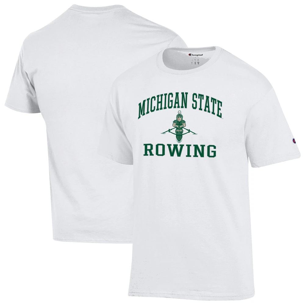 Men's Champion White Michigan State Spartans Rowing T-Shirt