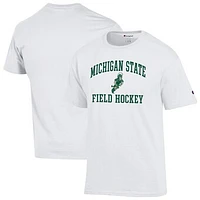Men's Champion  White Michigan State Spartans Field Hockey T-Shirt