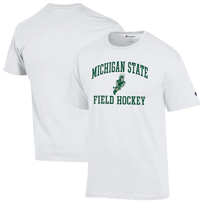 Men's Champion  White Michigan State Spartans Field Hockey T-Shirt