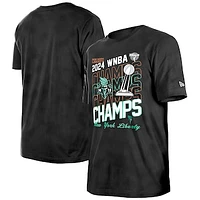 Men's New Era Black York Liberty 2024 WNBA Finals Champions Blackwash T-Shirt