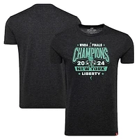 Unisex Sportiqe Heather Black New York Liberty 2024 WNBA Finals Champions Comfy Tri-Blend T-Shirt