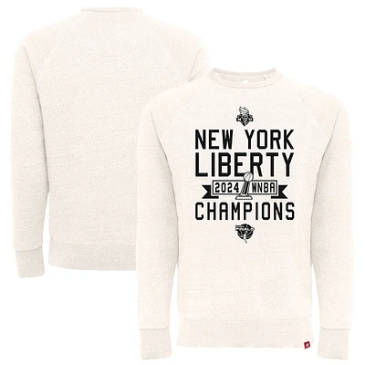 Unisex Sportiqe Cream New York Liberty 2024 WNBA Finals Champions Hamon Bone Pullover Sweatshirt