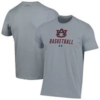 Men's Under Armour  Gray Auburn Tigers Basketball Performance T-Shirt