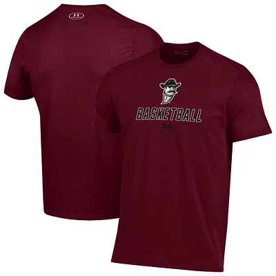 Men's Under Armour  Crimson New Mexico State Aggies Basketball Performance T-Shirt