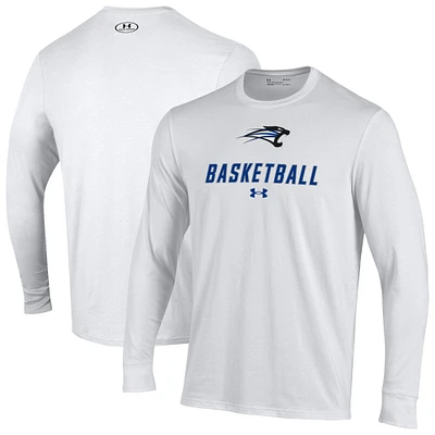 Men's Under Armour  White Purdue Fort Wayne Mastodons Basketball Performance Long Sleeve T-Shirt