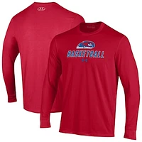Men's Under Armour  Red UMass Lowell River Hawks Basketball Performance Long Sleeve T-Shirt