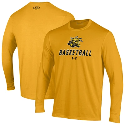 Men's Under Armour  Yellow Wichita State Shockers Basketball Performance Long Sleeve T-Shirt