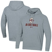 Men's Under Armour Gray Charleston Cougars Basketball Rival Raglan Fleece Pullover Hoodie