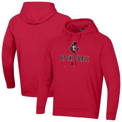 Men's Under Armour Austin Peay State Governors Basketball Rival Raglan Fleece Pullover Hoodie