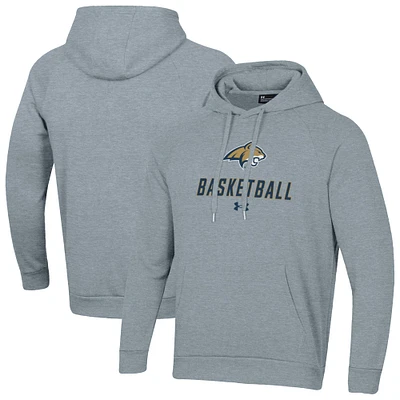 Men's Under Armour Gray Montana State Bobcats Basketball Rival Raglan Fleece Pullover Hoodie