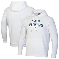 Men's Under Armour White Yale Bulldogs Basketball Rival Raglan Fleece Pullover Hoodie