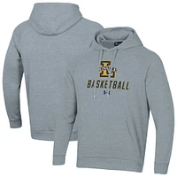Men's Under Armour Gray La Salle Explorers Basketball Rival Raglan Fleece Pullover Hoodie