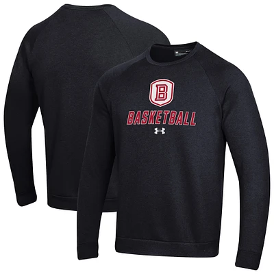 Men's Under Armour  Black Bradley Braves Raglan Basketball Rival Fleece Pullover Sweatshirt
