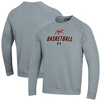 Men's Under Armour Campbell Fighting Camels Raglan Basketball Rival Fleece Pullover Sweatshirt