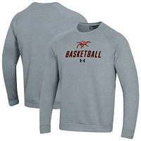 Men's Under Armour Campbell Fighting Camels Raglan Basketball Rival Fleece Pullover Sweatshirt