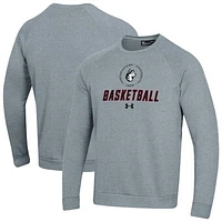 Men's Under Armour Northeastern Huskies Raglan Basketball Rival Fleece Pullover Sweatshirt