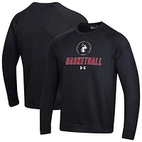 Men's Under Armour Northeastern Huskies Raglan Basketball Rival Fleece Pullover Sweatshirt