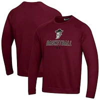 Men's Under Armour  Crimson New Mexico State Aggies Raglan Basketball Rival Fleece Pullover Sweatshirt