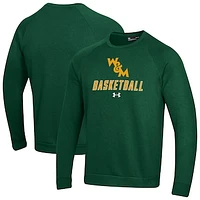 Men's Under Armour William & Mary Tribe Raglan Basketball Rival Fleece Pullover Sweatshirt
