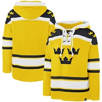 Men's '47 Gold Sweden 2025 4 Nations Face-Off Superior Lacer Pullover Hoodie