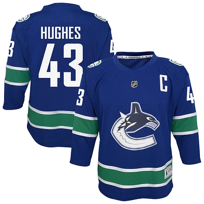 Youth Quinn Hughes Blue Vancouver Canucks Alternate Replica Player Jersey