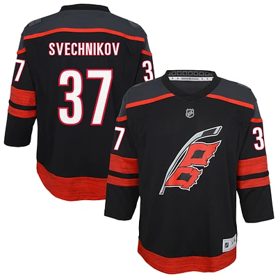 Youth Andrei Svechnikov Black Carolina Hurricanes Alternate Replica Player Jersey