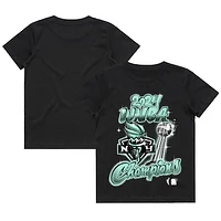 Youth round21 Black New York Liberty 2024 WNBA Finals Champions Airbrush T-Shirt