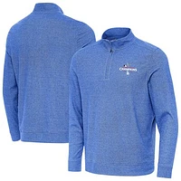 Men's Antigua  Heather Royal Los Angeles Dodgers 2024 National League Champions Subtle Quarter-Zip Top